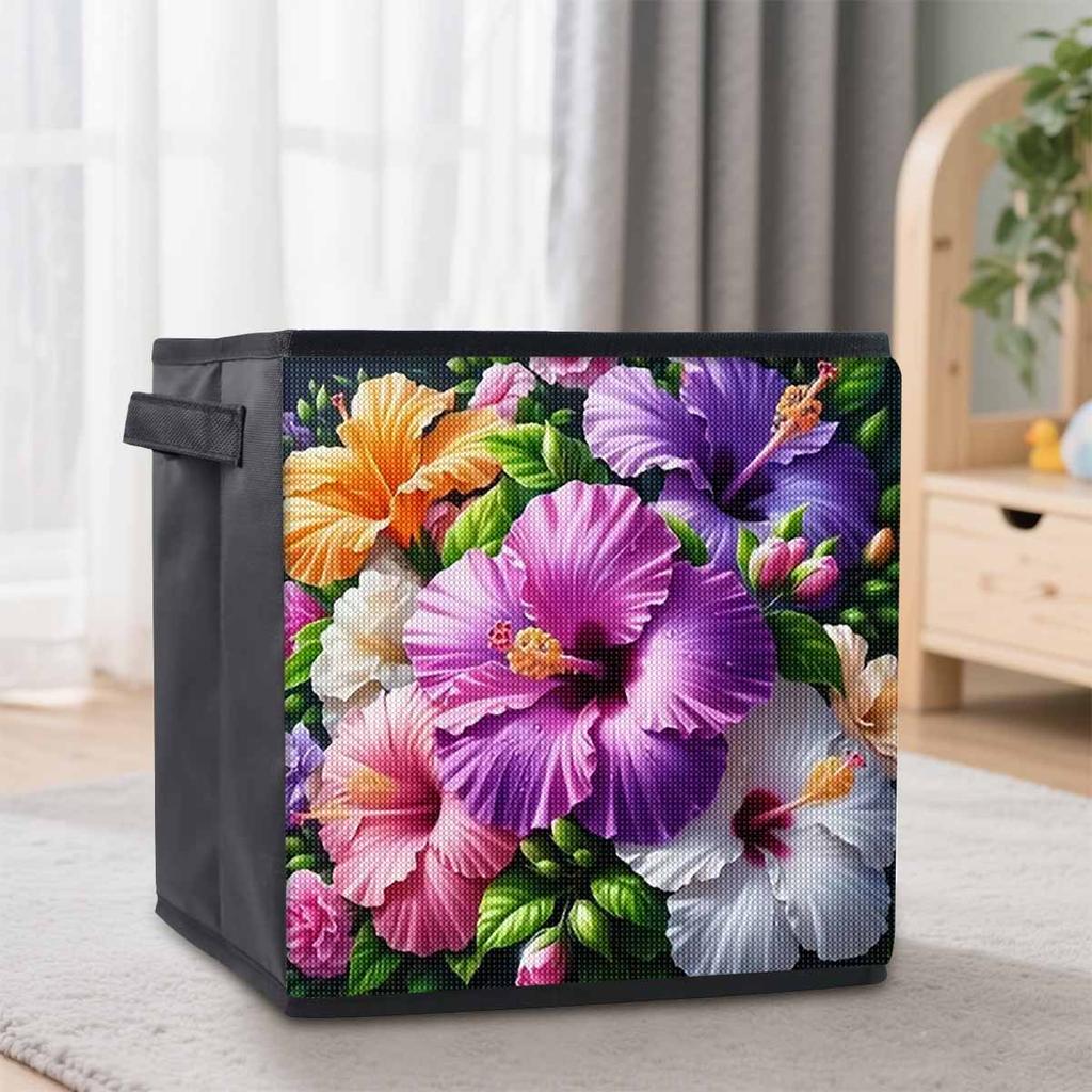 Bright Flowers 5D Diamond Painting Storage Basket Full Round Drill Mosaic Diamond Embroidery Cross Stitch Kits Home Decor Home Decor