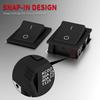 DaierTek DPST KCD4 Rocker Switch 40A 12V DC 4 Pin 2 Position Switch ON Off Toggle Switch 30A 250V AC 120V T125 KCD2 Boat Rocker Switch -3Pcs