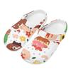 Unisex EVA Pool Clogs Cartoon Printed Breathable Flexible Slip On Beach Shoes Pool Area Bathroom Home Casual Slippers Garden Wear