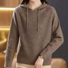 Navava Men Ribbed Solid Button Point Hood Long Sleeve Knit Tee Nk3377