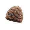 Letter Patch Knitted Hat for Women All Match Fashion Large Head Circumference Woolen Hat Winter Warm Ear Protection Star Pullover Cold Hat