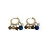 Vintage Natural Stone Colored Round Beads Pendant Gold Color Earrings for Women 2026 Trendy Jewelry Unique Ear Accessories Gift