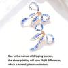 2pcs Fashionable and Elegant Bow-Shaped Earrings with a Simple Blue and White Porcelain Pattern Design.