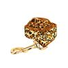 Leopard Print Dog Collar & Leash Set with Customizable Engraving