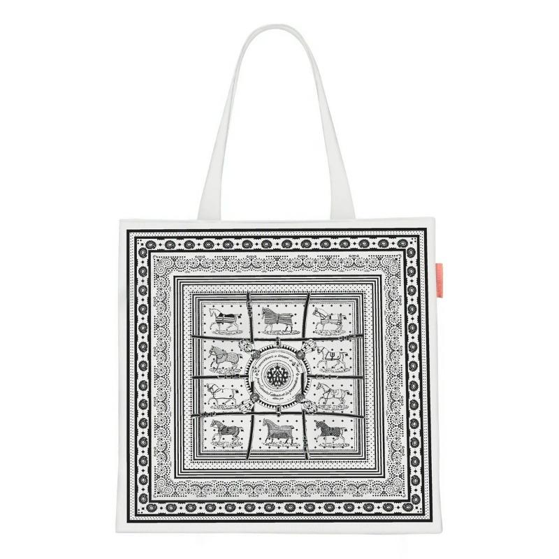 Printed Canvas Bag Women's Hand Bag Large Capacity Student Tutoring Shoulder Bag