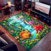 1PC Custom Name Dinosaur Adventure Jungle Theme Floor Mat Ideal for Living Room, Game Rooms, Office, Bedroom,Floor Mat Playful Design