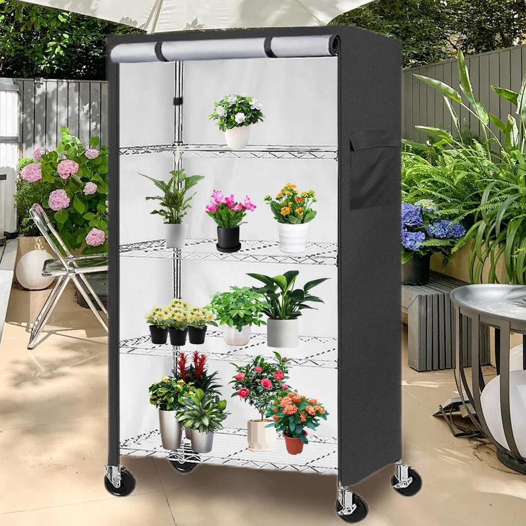 Aterproof Shelf Cover Black Dust Cover Waterproof Shelf Protection Cover Garden Patio Furniture Protector Cabinet Protector