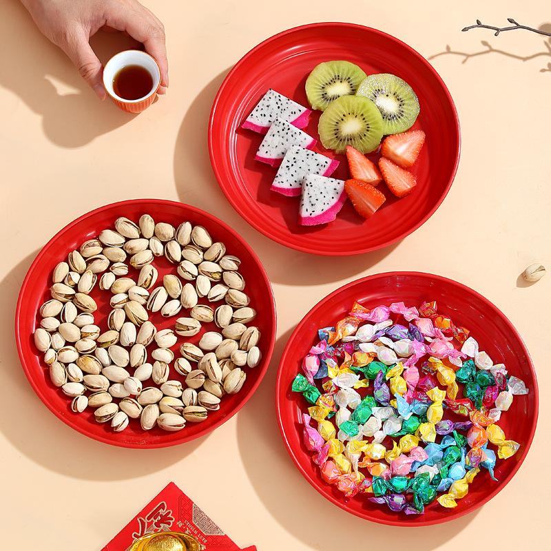 House Warming Fruit Plate Moving Into A New Home Living Room Setting Plate Decorative Fruit Plate Red Wedding Special Candy Plate