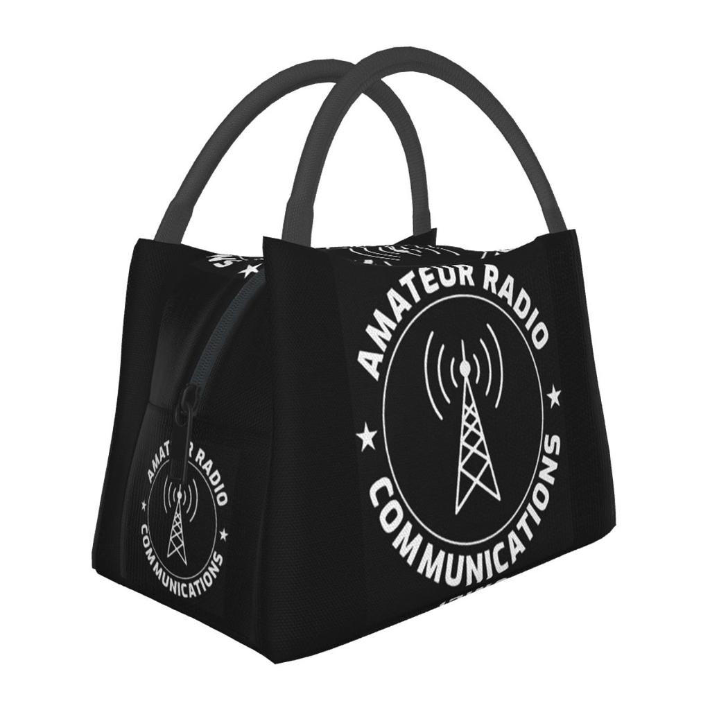 Amateur Ham Radio Operator Gift Insulated Lunch Bag for Women Bento Storage Food Boxes Container Cooler Thermal Lunch Box Tote