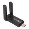 1800Mbps Dual Band WiFi Adapter with Dual 3dbi Antennas 2.4G 5G USB3.0 Plug and Play USB WiFi 6 Adapter for Laptops