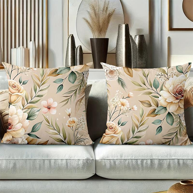 Floral Patterned Cushion Covers for Sofa Decor Polyester pillowcase, sofa decorative cushion cov Headboard Pillow