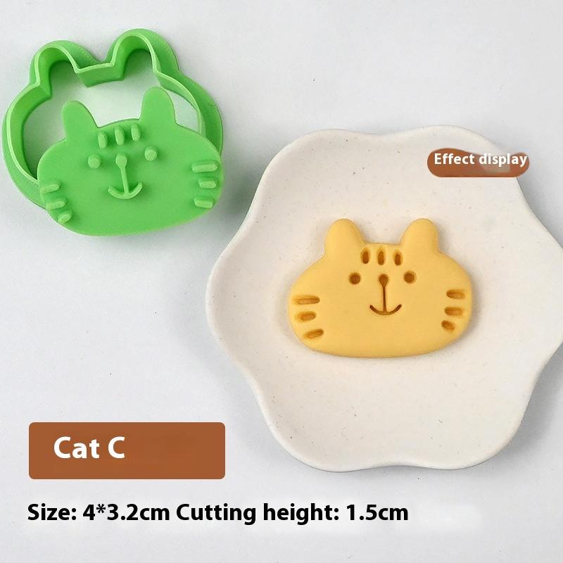 Cartoon Cat Fish Shape Cookie Stamps Cat Paw Biscuit Embossers Molds Fondant Cake Decoration Tools Outdoor Tableware