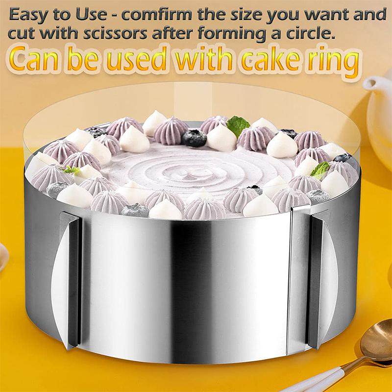 Adjustable Cake Ring Heart/Square/Round Cake Ring Stainless Cheese Mousse Ring Mold Cheese Dessert Cake Mold Baking Tool