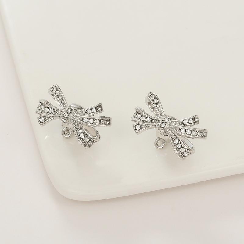 2Pcs Luxury Headphone Accessories Butterfly Zircon Anti-Loss Ear Clip For Wireless Earphones Jewelry