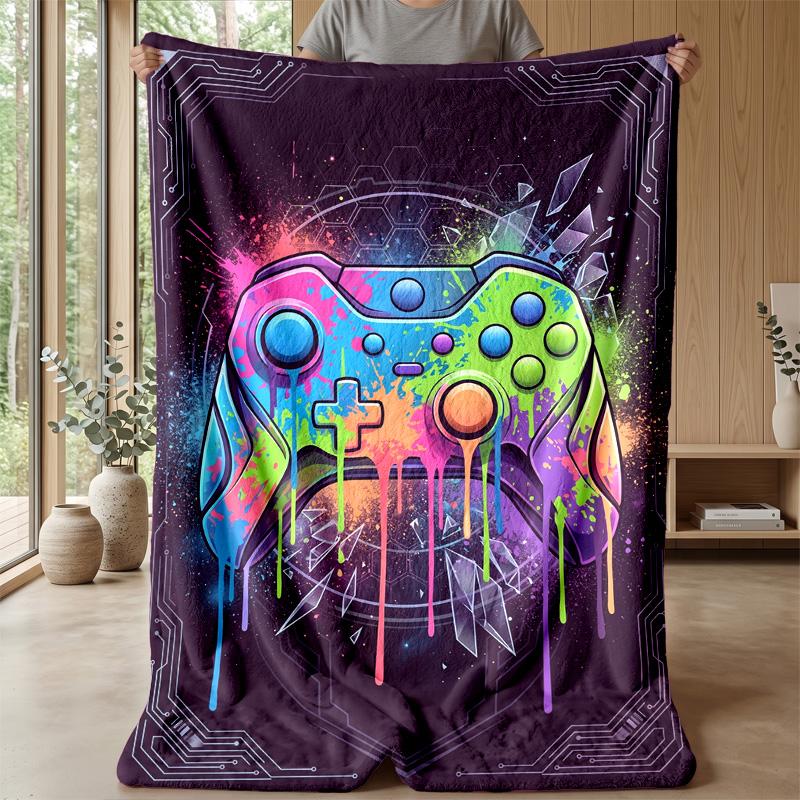 Vibrant Neon Fist Art Theme blanket Lightweight Warm Flannel Blanket Decorative Throw Blanket for Home Decoration