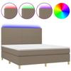 VidaXL Sommier à Lattes de Lit avec Matelas et LED, Lit Rembourré, Lit Double, Lit Adulte de Chambre à Coucher Intérieur, 3135297
