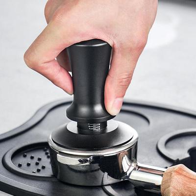 Kaffee Tamper Barista Teil Maximale Tiefe 12mm Leveler mit Skala Espresso Presse Feder Belastet