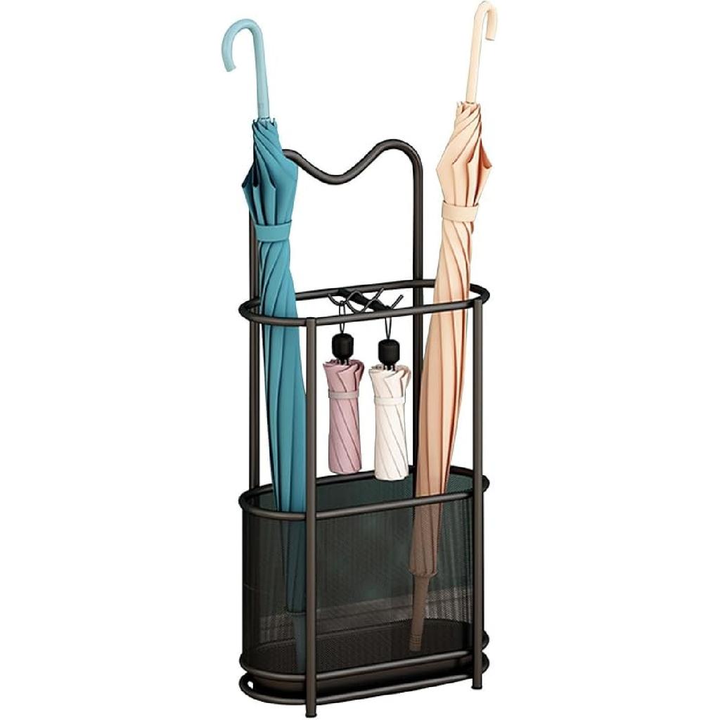 Modern Umbrella Holder, Large Capacity Space Saving Umbrellas Rack Stand with Drip Tray & 4 Non-Slip Mats,Standing Stable Umbrella Organizer, for