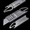 Titanium Alloy Utility Knife Multi-function Tool EDC Portable Outdoor Sliding Blade Knife Metal Ruler Bottle Opener