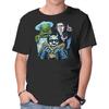 Unisex Crew Neck T-Shirt Welcome To The Monster Street Graphic Short Sleeve Casual Tee