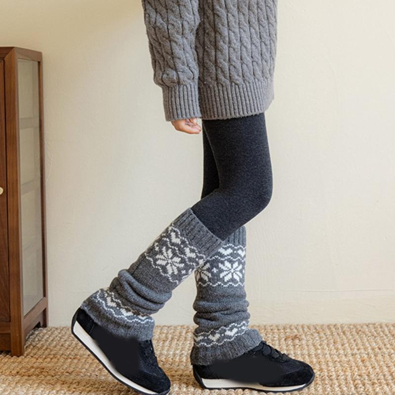 Kids Leg Warmers Socks Cover Stretchy Ribbed Design Cosy Warm Winter Socks For Girls Sweet Inspired Outfit