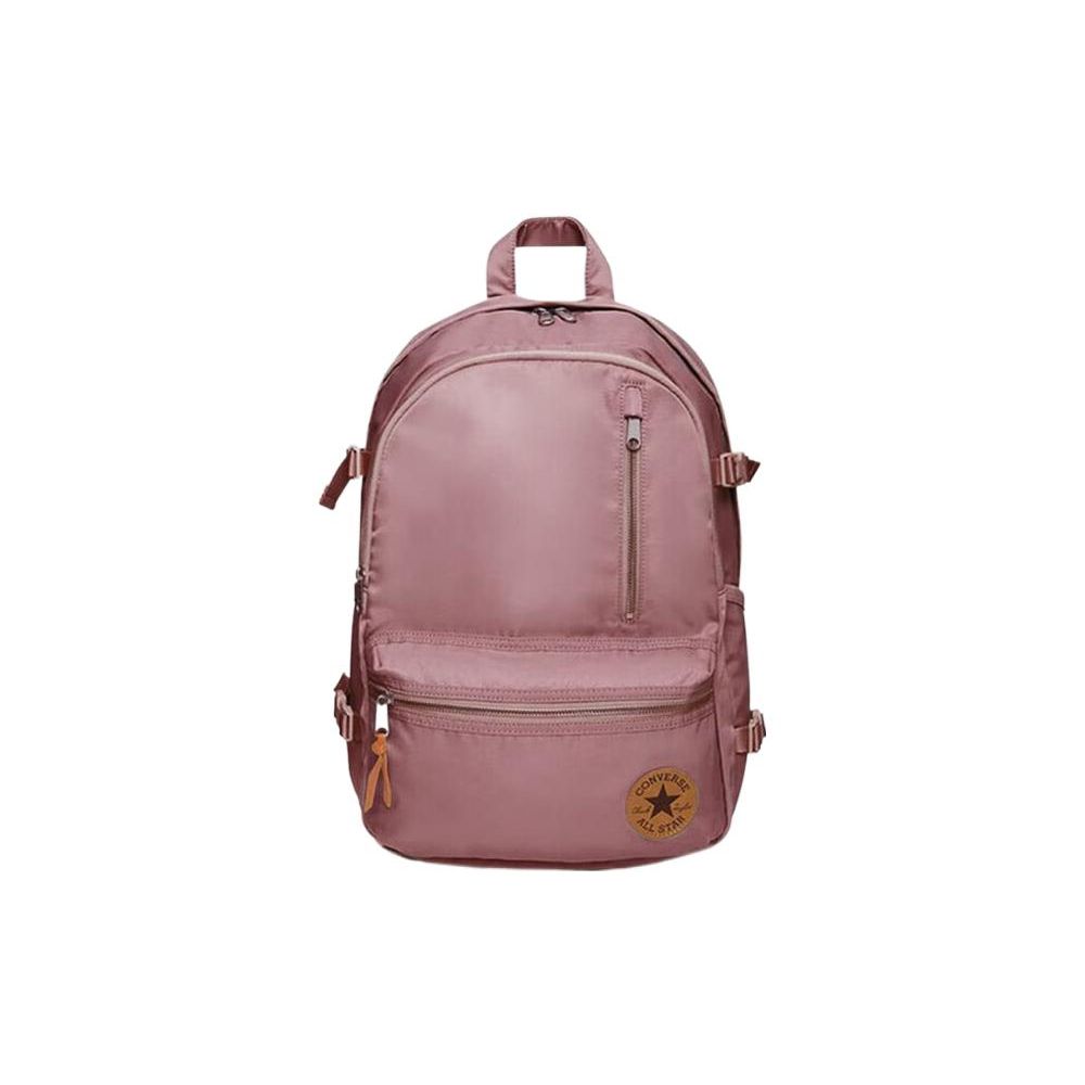 Converse Logo Zipper Closure Polyester Backpack Unisex Backpack Pink 10025476-A03 Pink