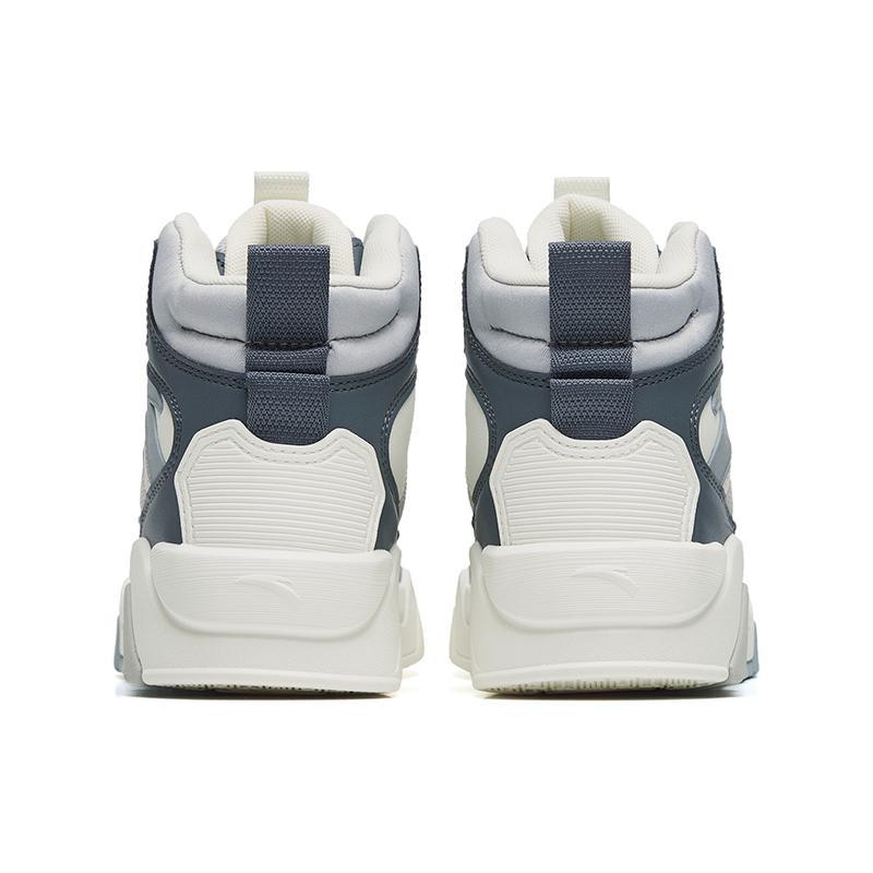 Anta Flame 3 Non slip Lightweight High Top Skateboard Shoes Men's White Blue Sneakers 112248088-4