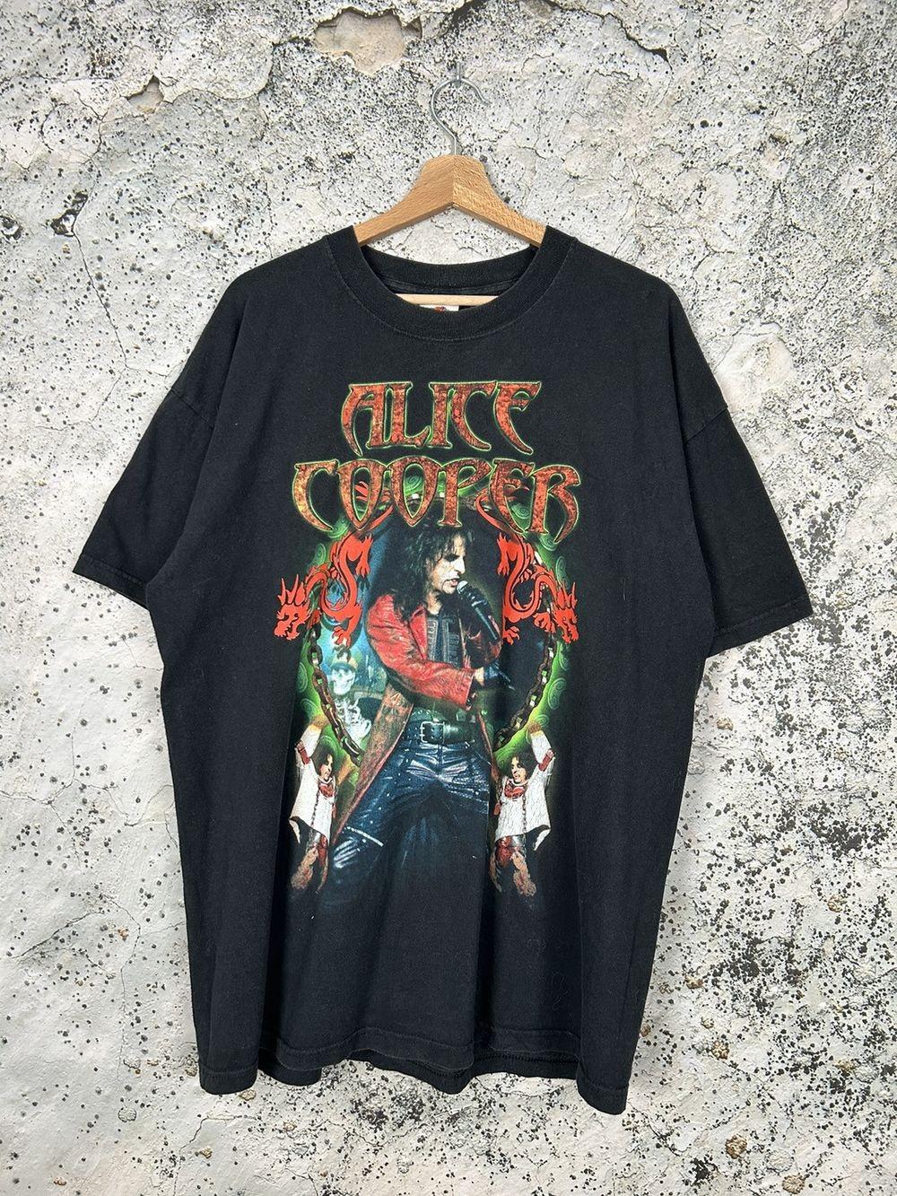 Alice Cooper 2002 Tour Rock Band Black Short Sleeve Unisex T shirt KH13860 L