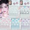 3D Butterfly & Star Face Sticker Set with Rhinestones & Pearls for Kids