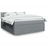 VidaXL Slat Bed Base with Mattress Light Grey 180x200cm Fabric 3287528