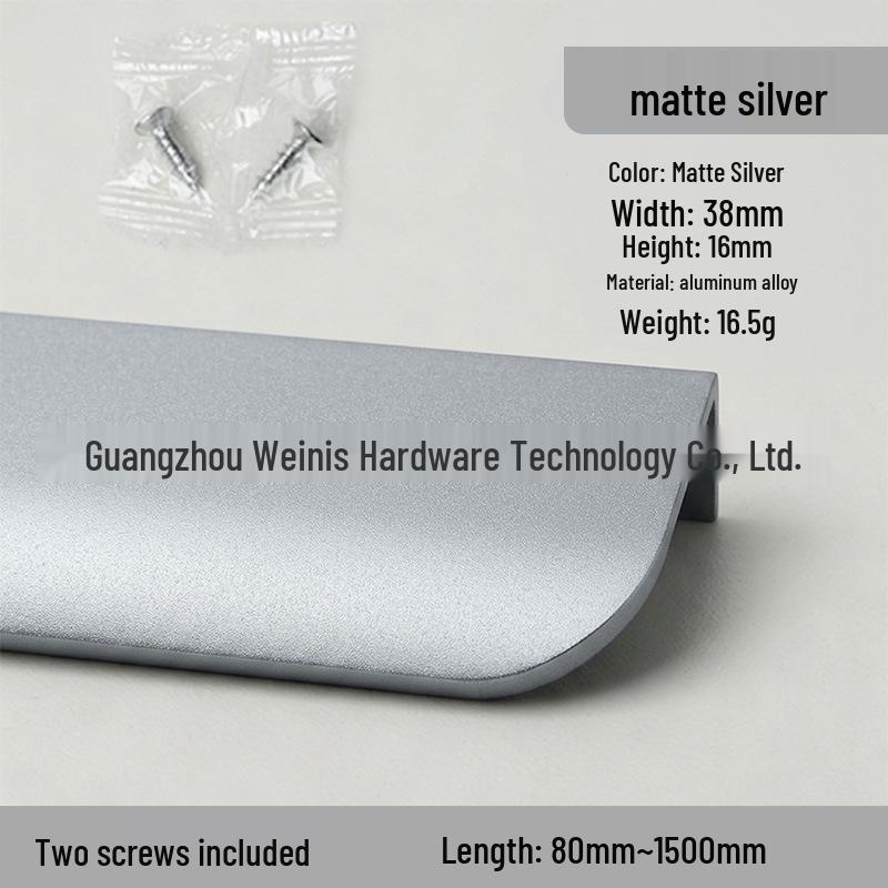 Moderne minimalistische Aluminium-Schrankgriffe ohne Bohren