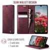 For Samsung Galaxy A24 4G (162.1 X 77.6 X 8.3mm) Case CASEME 033 Series RFID Blocking Wallet Stand Calf Texture Leather Phone Cover