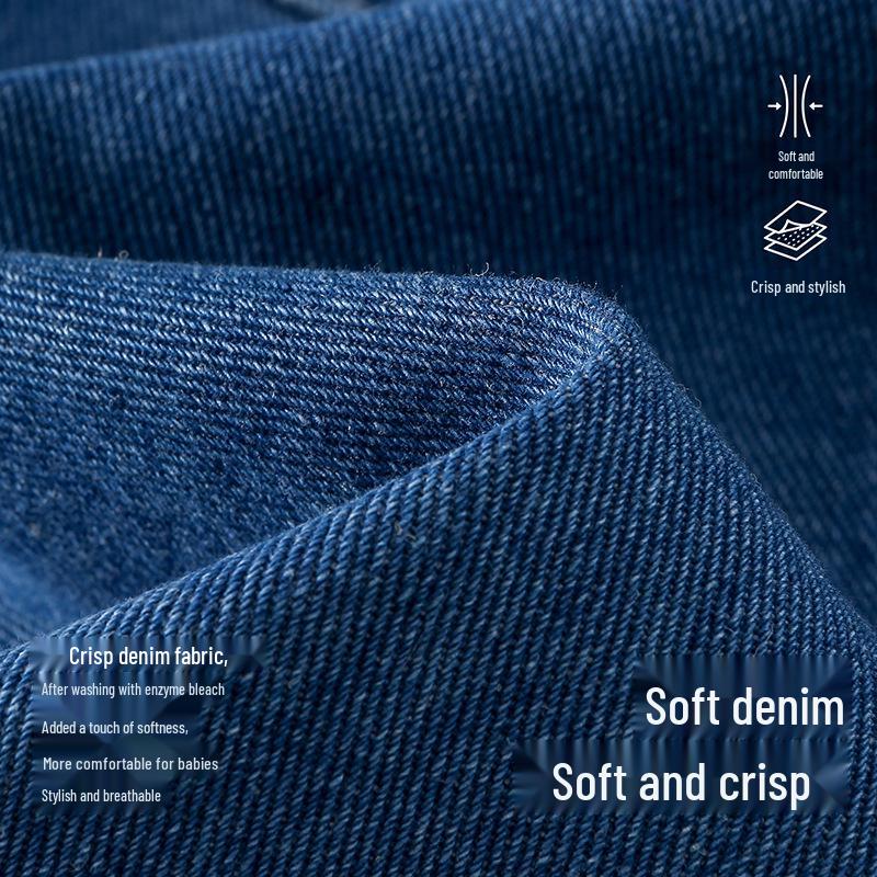 Soft Denim Kids' Jeans - Durable, Wear-resistant, Trendy Baby Pants for Spring and Autumn