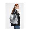 Rucksack Damenmode Minderheit Großraumrucksack Pendlertasche Laser Silber Länge 35cm breit 12cm hoch 36cm