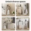Suction Towel Rack Waterproof Rotatable for Bathroom Hand Towel Ring Sink Wall-Mounted Strong Hold Bathroom Organizer