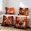 Cute Shih Tzu Hotpot Chef Digital Printing Pillow Cover Short Plush Suitable Living Rooms Bedrooms Sofas Throw Cushion Cover