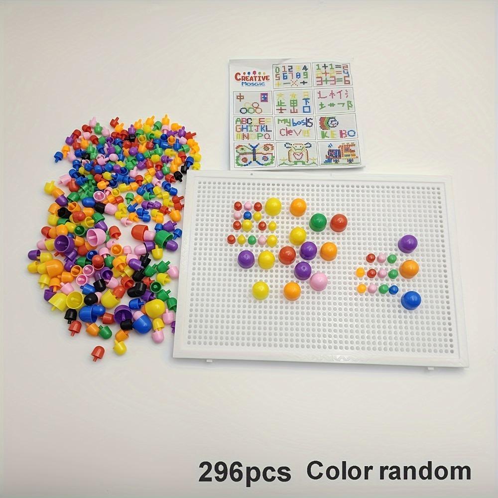 Mushroom Nails Plate Toys Puzzles Jigsaw Puzzle Creative Mosaic Pegboard Educational Toys Educational Building Block Diy Toys