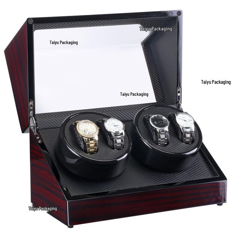 Electric Rotating Wooden Watch Winder Box