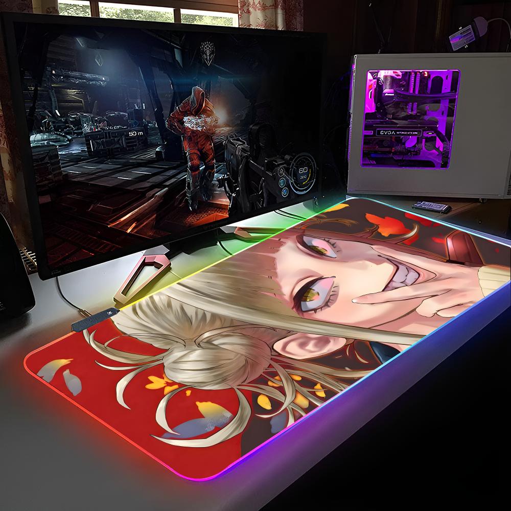 

Аниме Девушка H Химико Тога Коврик для мыши RGB Подсветка Коврик для мыши Ноутбук Коврик для мыши Ноутбук Геймер Компьютерный стол Игровые аксессуары RGB600x300x3mm