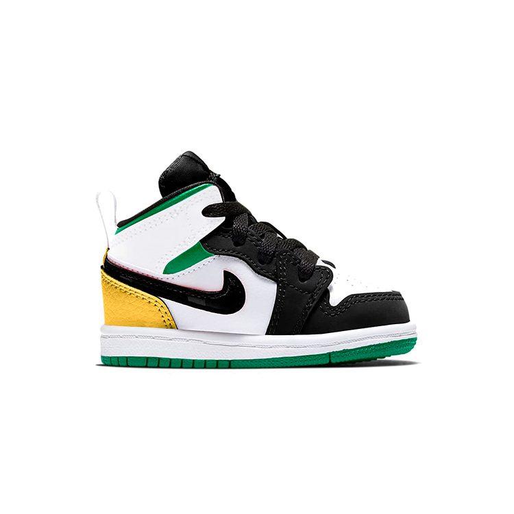 Jordan 1 Mid SE White Laser Orange Lucky Green TD BQ6933-101