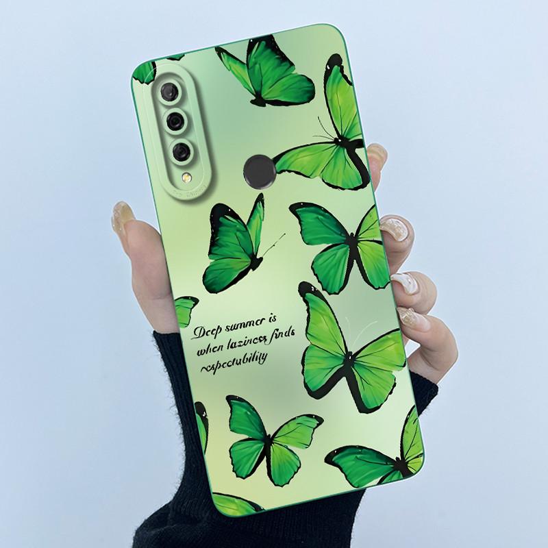 Case For Huawei Y9s Y9 Prime 2019 Simplicity flower Liquid Soft Silicone TPU Protective Back Cover For Huawei Y9 Prime 2019 Capa