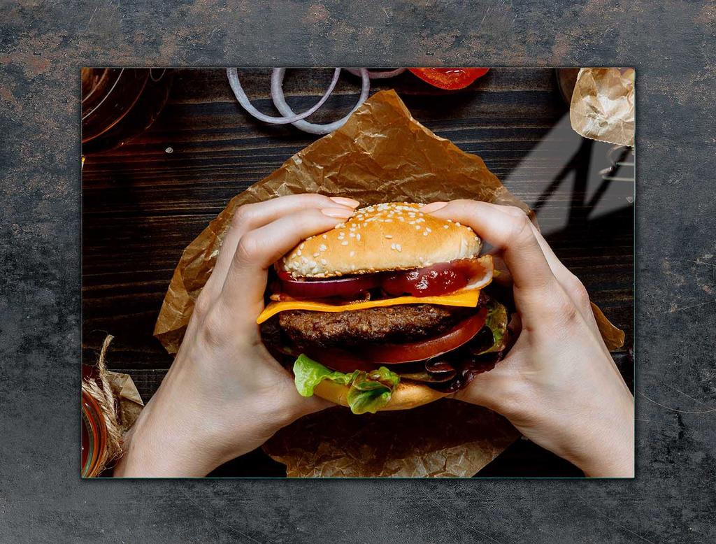 SZKLANA PŁYTA OCHRONNA NA KUCHENKĘ 70x52 HAMBURGER
