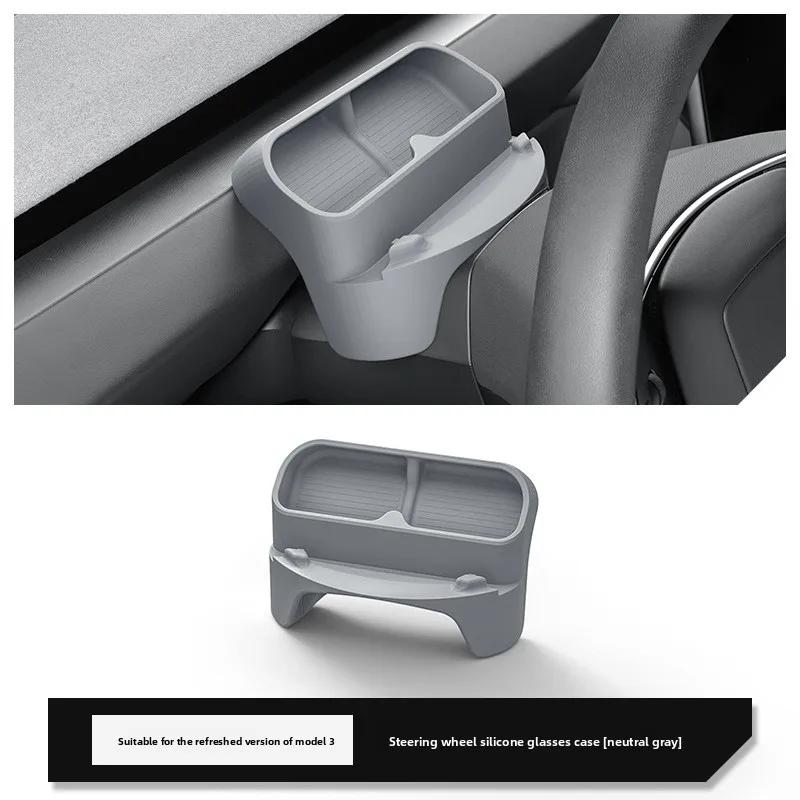 

Car Sticker For Tesla Model Y Juniper 2025 Steering Wheel Glasses Storage Box Car Storage Box Interior Accessories Tools Car Sti No Logo