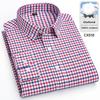 New 100% Cotton Oxford Mens Striped Plaid Shirts Long sleeve Male Business Casual High Quality Formal Shirt For Men Social Shirt