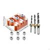 Self Centering Dowel Jig Drill Joinery Kit DIY Furniture Aluminium Alloy Punch 6/8/10mm Bits