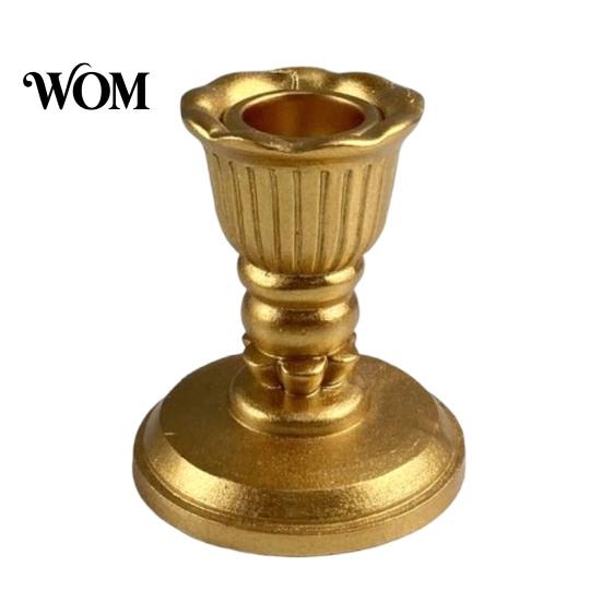 Candle Decor Vintage Taper Holder, Nostalgic Resin Candlestick Decorative Dining Table Holder Stand for Wedding Party Dinning Centerpiece French Style