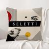 Brand Seletti Cushion Cover Natural Linen Pillowcase Set AllinOne Decor Cushion Cover for Sofa Bedroom Chair