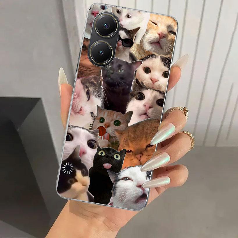 Crying Cat Memes Phone Case for Xiaomi Poco X5 X6 X7 Pro F7 Ultra M7 Redmi 15 15C 13 13C 12 12C 10 10A 10C 9 9A 9C 9T Shell Poco