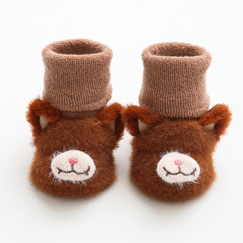 Winter Newborn Baby Girl Boy Socks Anti Slip Cute Cartoon Thick Warm Terry Infant Socks For Girls Fashion Style 2023 New