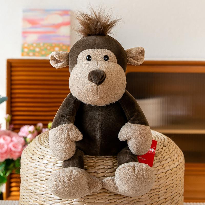 Jungle Animal Plush Toys: Elephant, Monkey, Tiger, Lion, Giraffe